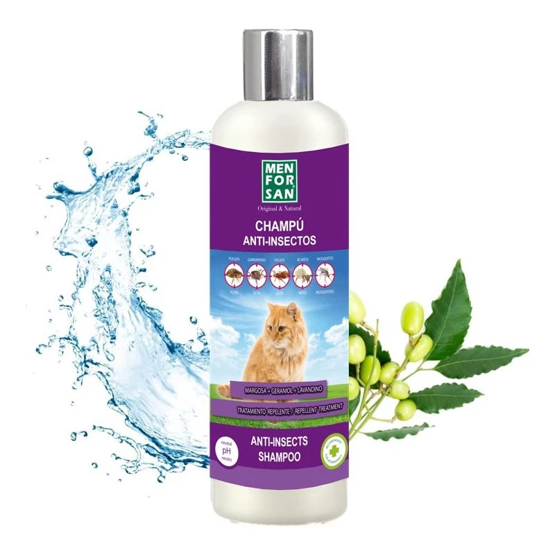 Shampoing pour Chat Anti-Insectes à l'Huile de Neem 300ML