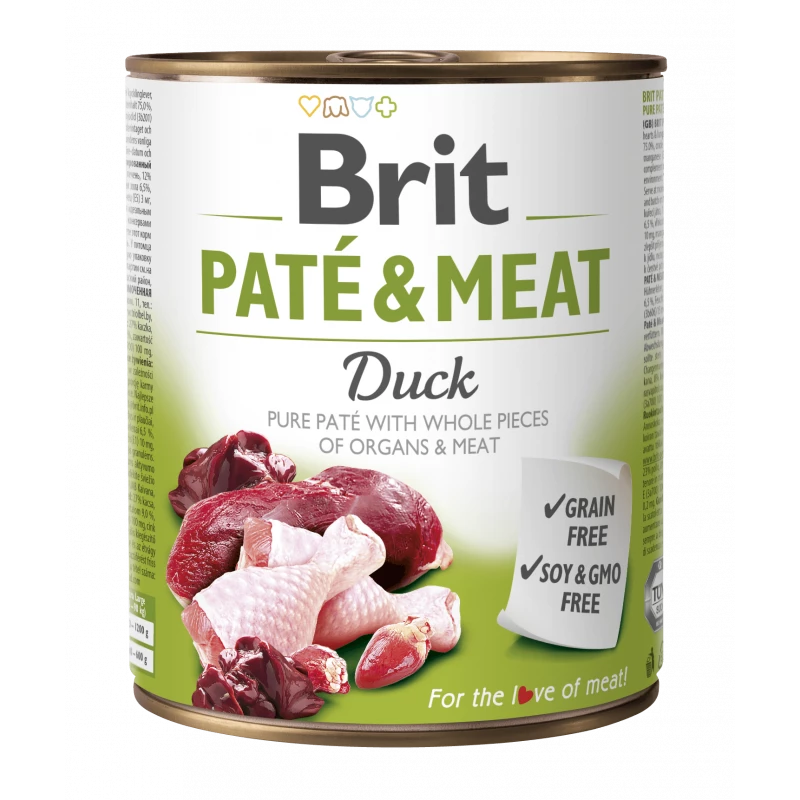 BRIT CARE CHIEN PATEE 800g - canard