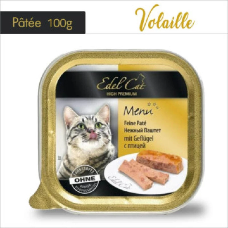 barquette-edel-cat-patee-volaille-100gr