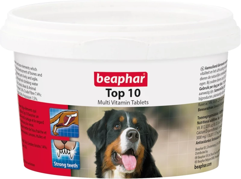 BEAPHAR TOP 10 MULTI-VITAMIN POUR CHIEN 180 PCS BOÎTE