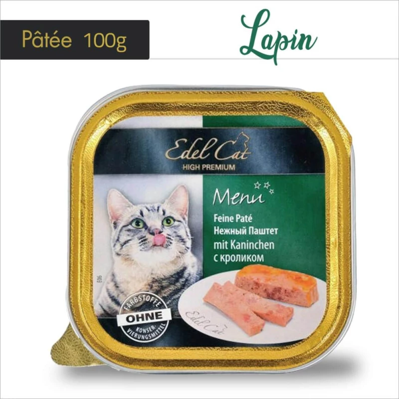 barquette-edel-cat-patee-lapin-100g