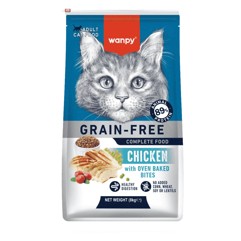 WANPY CHAT ADULTE AU POULET 8KG