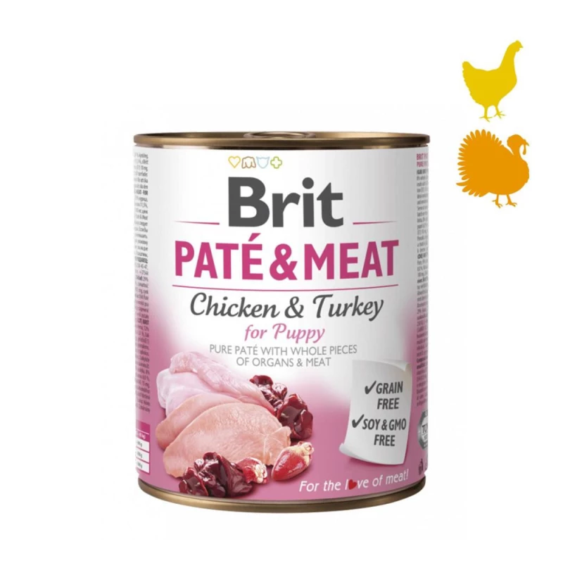 brit-care-chiot-patee-800g-poulet-dinde