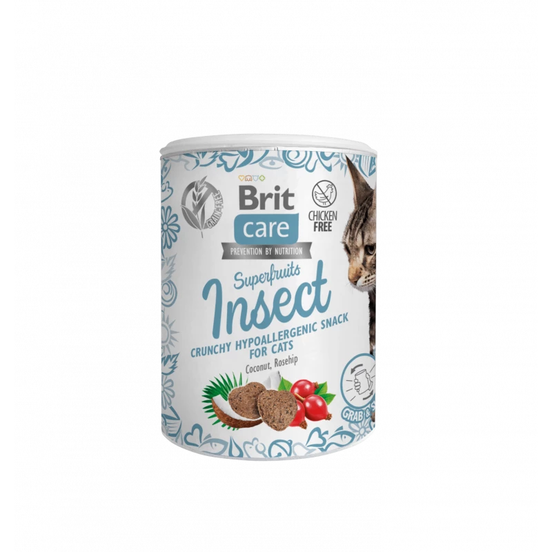 Brit Care Cat Snack Superfruits Aux Insectes 100g