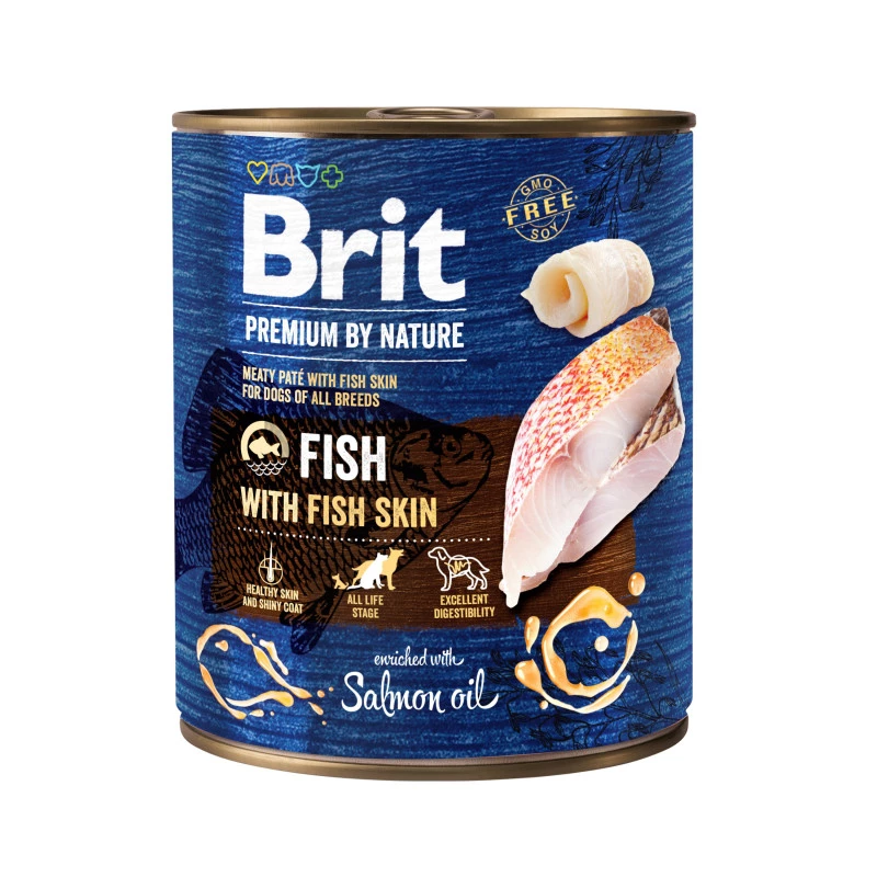 BRIT PREMIUM CHIEN PATEE 800g - poisson