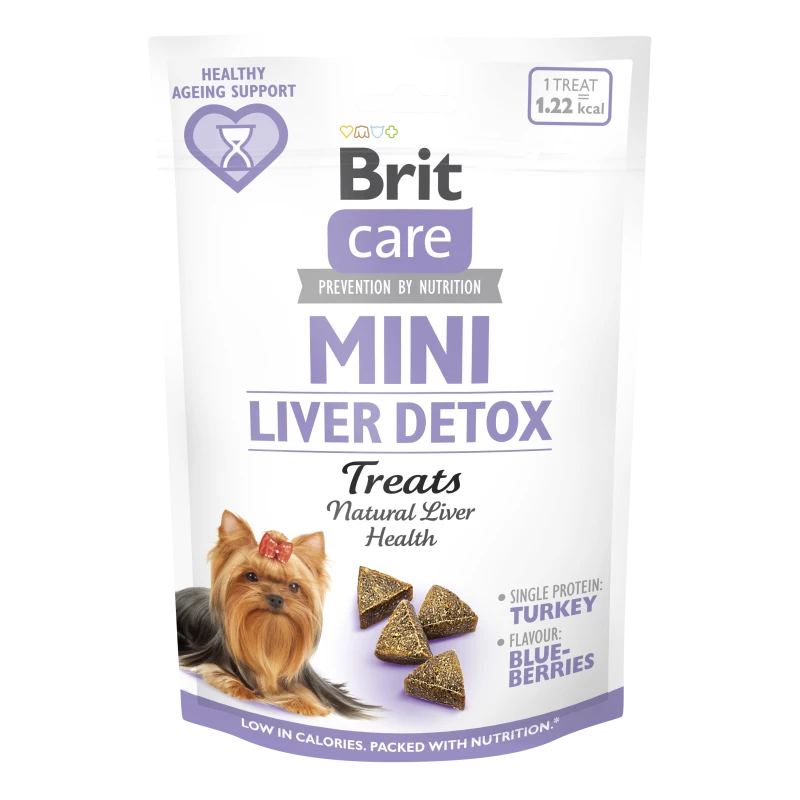 BRIT CARE DOG MINI TREATS 50g LIVER DETOX - dinde
