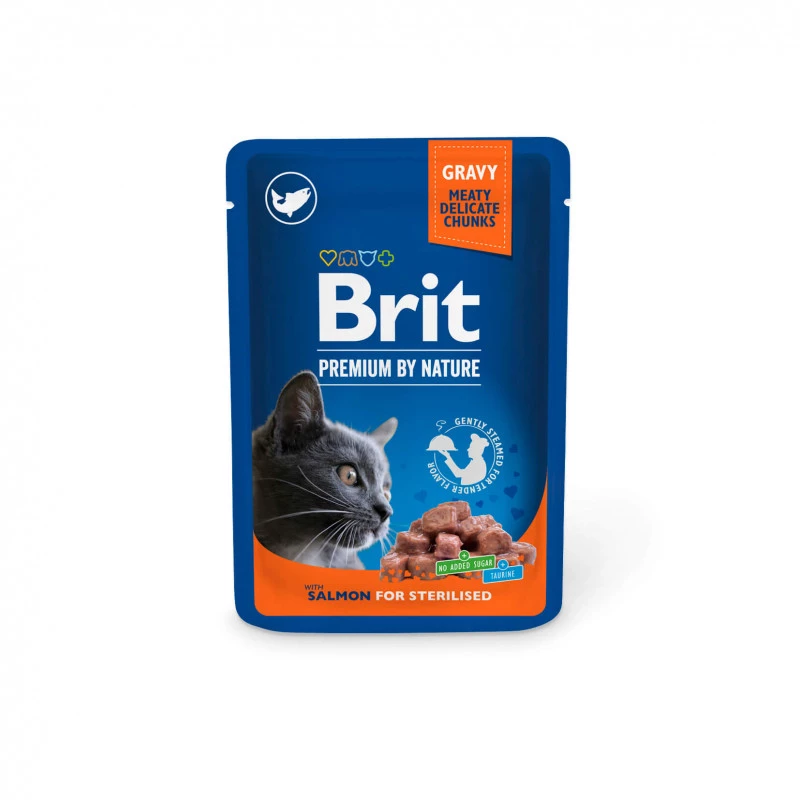 pochons-brit-premium-au-saumon-pour-chat-sterilise100g