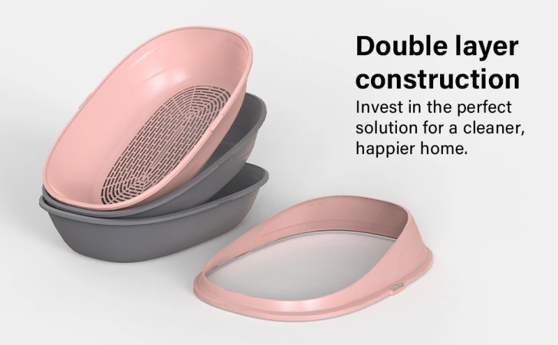 FELICAN BAC À LITIÉRE 3EN1 POP UP COMFORT GREY/ ROSE