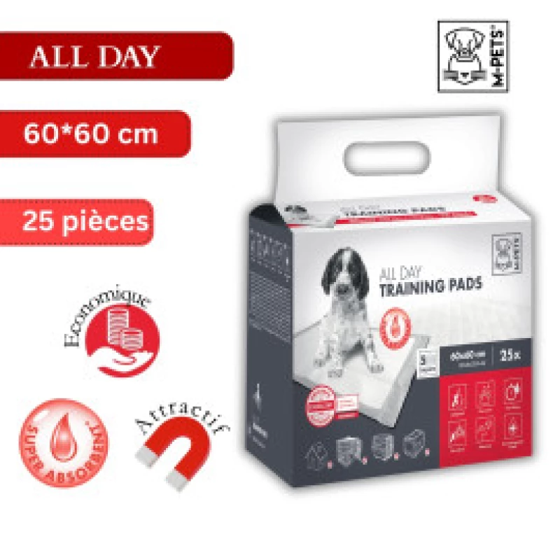 All Day Puppy Tapis Absorbants 60*60 - 25 pièces