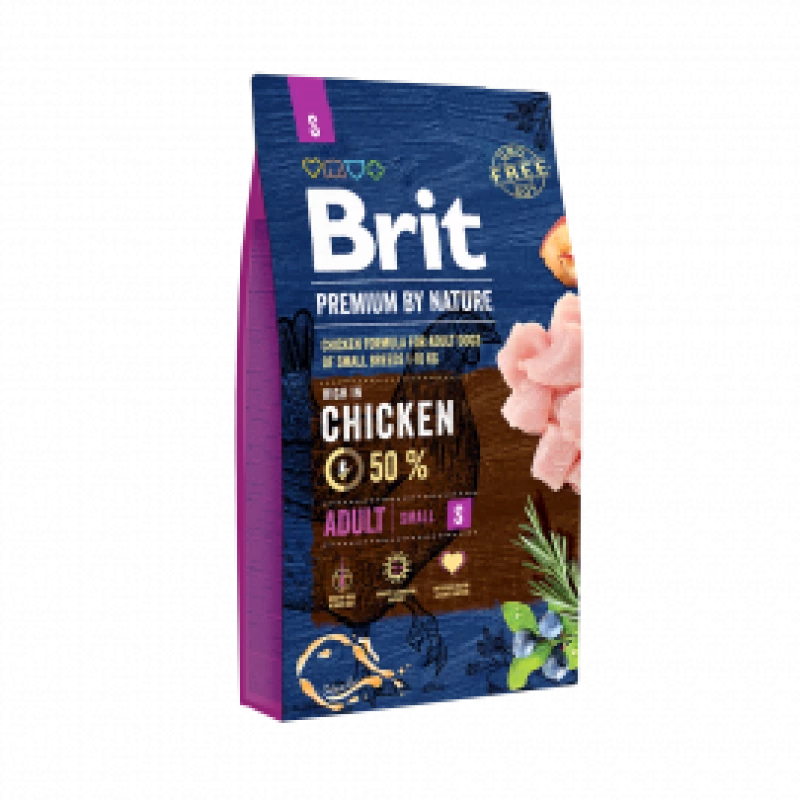 Brit Premium by Nature chien Adulte S au Poulet 8 kg