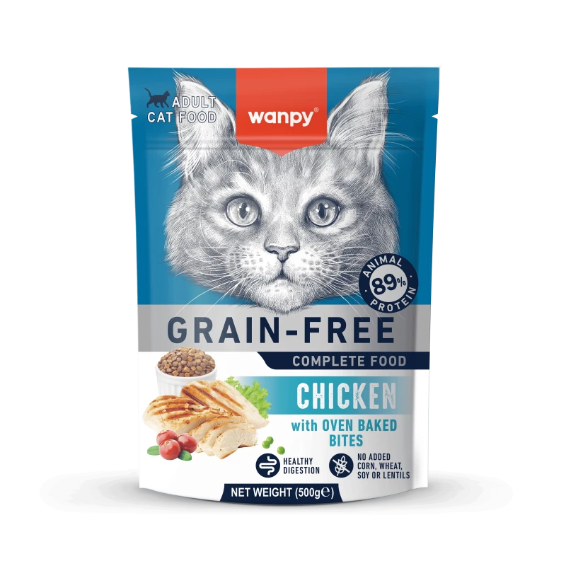 WANPY CHAT ADULTE AU POULET 500GR