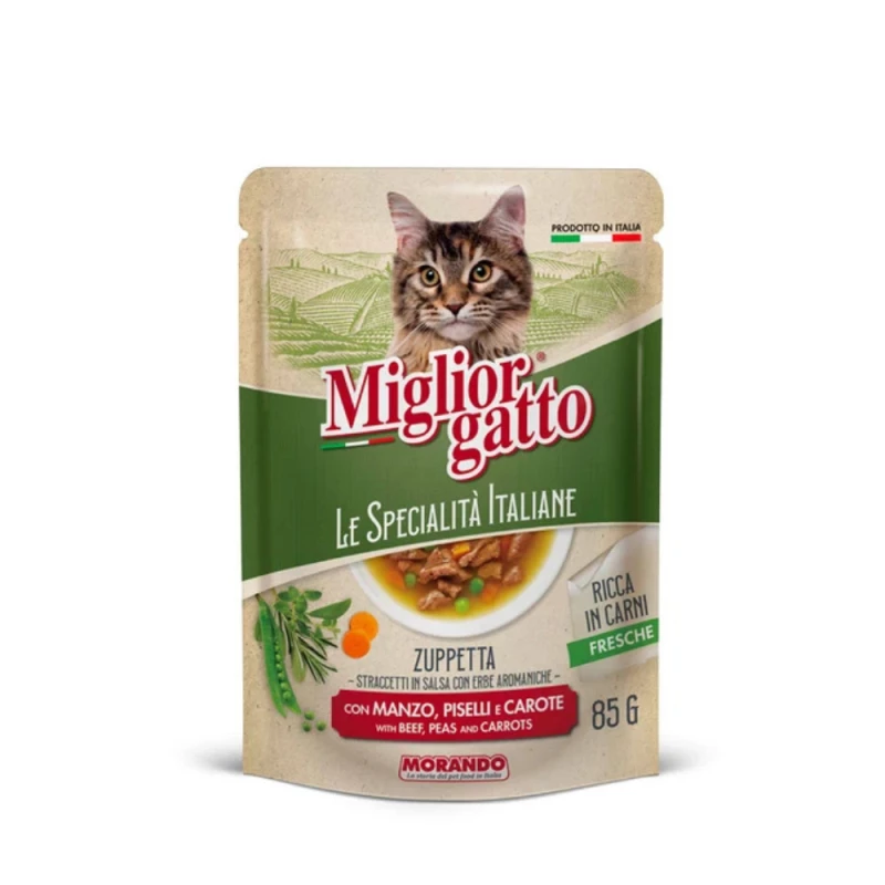 MIGLIORGATTO POCHON ITALIANE en SAUCE 85g - bœuf carotte petit-pois