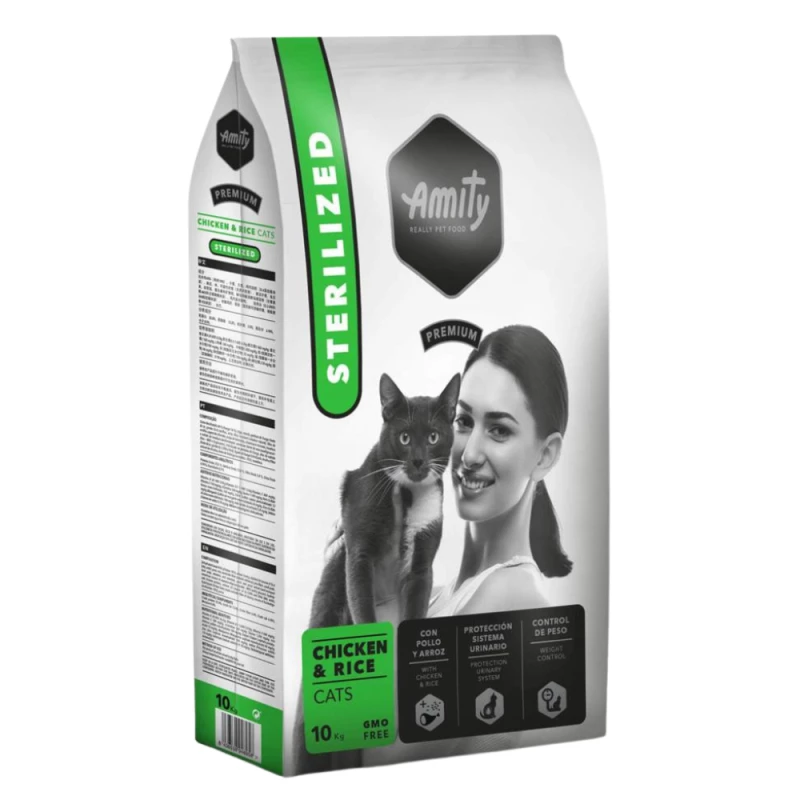 AMITY PREMIUM CHAT STÉRILISÉ POULET 10 KG