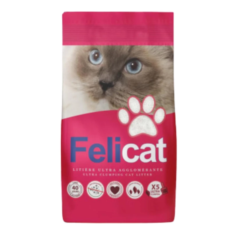 LITIERE FELICAT SUPER WHITE AGGLOMERANTE 10l